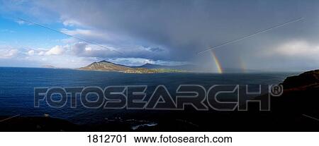 Stock Image - Dunree Head and Lough Swilly, Inishowen, Co Donegal, Ireland. Fotosearch
