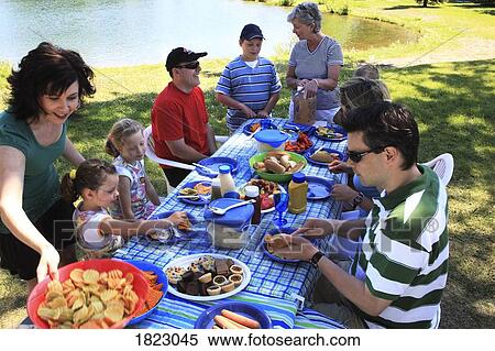 Stock Photography - Family picnic. Fotosearch