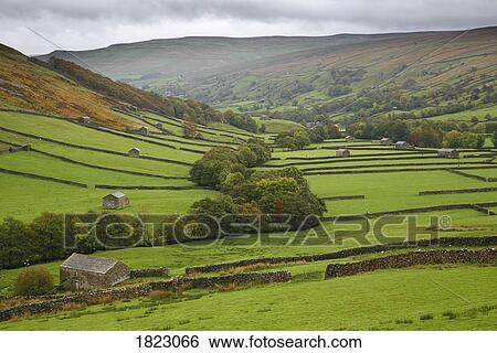 Farmland in the valley View Large Photo Image Stock Photograph - Farmland in the valley. Fotosearch