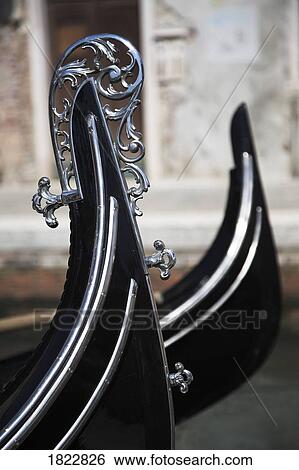 Stock Photograph - Gondola prow, Venice, Italy . Fotosearch