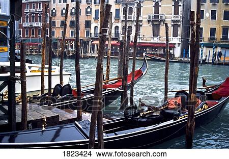 Picture - Grand Canal, Venice, Italy, gondolas. Fotosearch