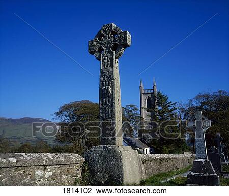 High Cross and Drumcliffe Church, Co Sligo, Ireland View Large Photo Image Stock Image - High Cross and Drumcliffe Church, Co Sligo, Ireland. Fotosearch