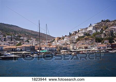 Picture - Hydra Island, Saronic, Greece. Fotosearch