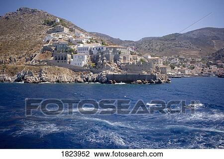 Hydra Island, Saronic, Greece View Large Photo Image Stock Image - Hydra Island, Saronic, Greece. Fotosearch