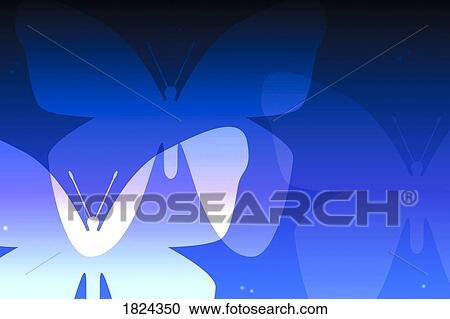 Stock Image - Illustration of butterflies. Fotosearch