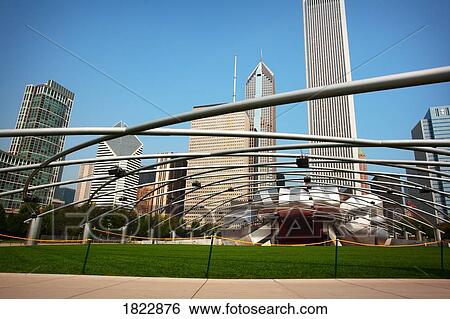 Stock Photograph - Jay Pritzker Pavilion, Millennium Park, Chicago, Illinois, USA. Fotosearch