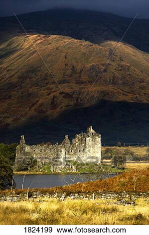 Kilchurn Castle, Scotland View Large Photo Image Stock Photo - Kilchurn Castle, Scotland. Fotosearch