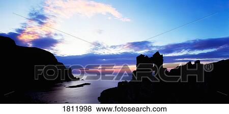 Kinbane Castle outside Ballycastle, Co Antrim, Ireland View Large Photo Image Stock Photo - Kinbane Castle outside Ballycastle, Co Antrim, Ireland. Fotosearch