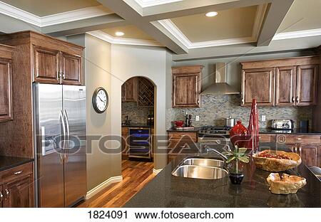 Kitchen View Large Photo Image Stock Image - Kitchen. Fotosearch