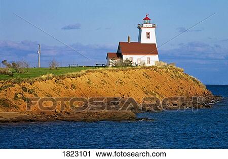 Stock Image - Lighthouse on Prince Edward Island, Canada. Fotosearch