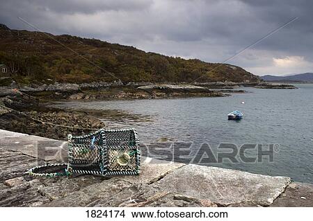 Lobster trap, Loch Sunart, Scotland View Large Photo Image Picture - Lobster trap, Loch Sunart, Scotland. Fotosearch