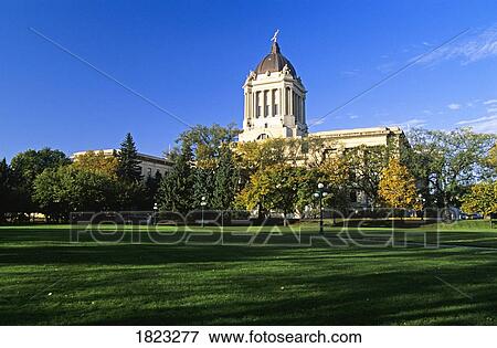 Stock Photo - Manitoba Legislative Building, Winnipeg, Manitoba, Canada. Fotosearch