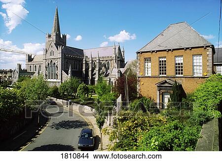 Picture - Marsh's Library and St. Patrick's Cathedral, Dublin, Ireland. Fotosearch