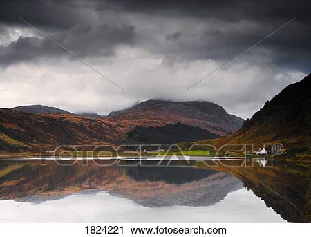 Mirror image of land in the water, Loch Sunart, Scotland View Large Photo Image Stock Image - Mirror image of land in the water, Loch Sunart, Scotland. Fotosearch