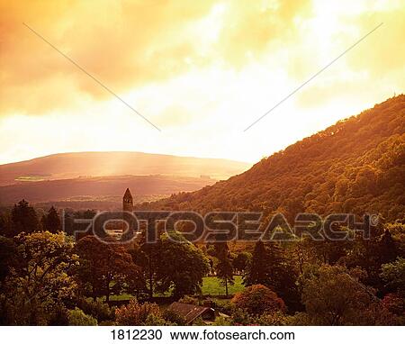 Monastic site, Glendalough, Co Wicklow, Ireland View Large Photo Image Stock Image - Monastic site, Glendalough, Co Wicklow, Ireland. Fotosearch