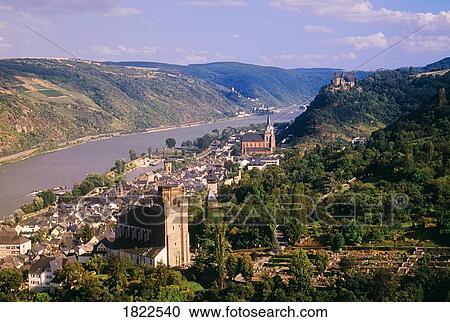 Oberwesel and the Rhine river, Germany View Large Photo Image Stock Image - Oberwesel and the Rhine river, Germany. Fotosearch