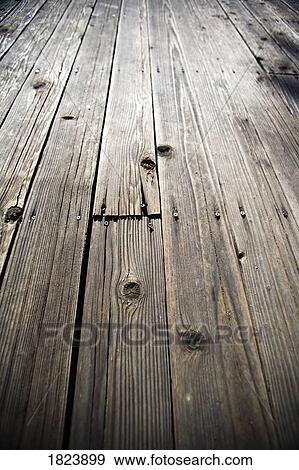 Old wooden deck View Large Photo Image Stock Photo - Old wooden deck . Fotosearch