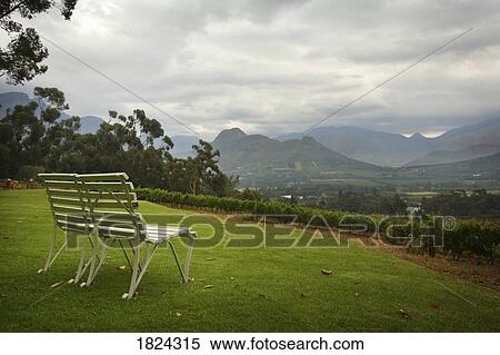 Stock Photography - Park bench with a view. Fotosearch