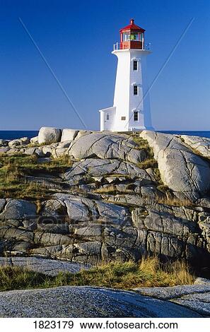 Peggy's Cove Lighthouse, Nova Scotia, Canada View Large Photo Image Stock Photo - Peggy's Cove Lighthouse, Nova Scotia, Canada. Fotosearch