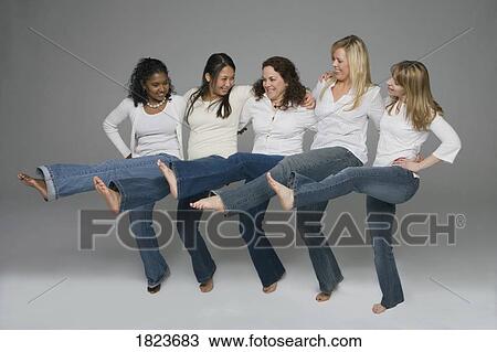 Stock Image - Portrait of a group of women. Fotosearch