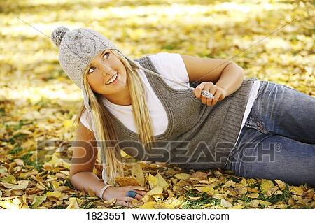 Stock Image - Portrait of a teenage girl. Fotosearch