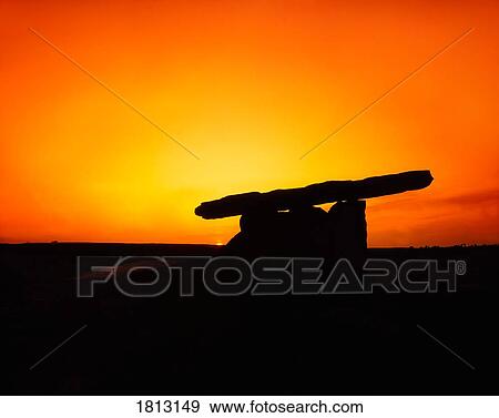 Poulnabrone Dolmen, The Burren, Co Clare, Ireland View Large Photo Image Stock Photo - Poulnabrone Dolmen, The Burren, Co Clare, Ireland. Fotosearch