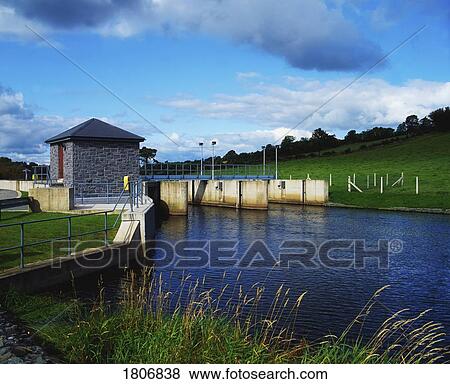 Stock Photo - Raised water level of Lough Muckno, Co Monaghan, Ireland. Fotosearch
