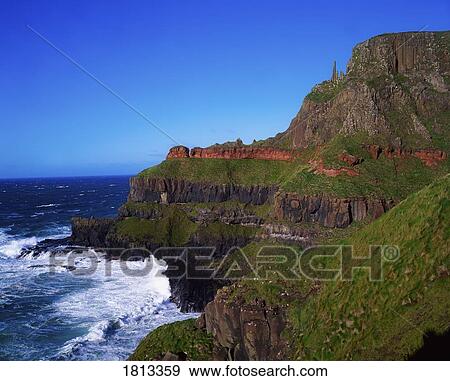 Rock formation, The Giant's Causeway, Co Antrim, Ireland View Large Photo Image Stock Photo - Rock formation, The Giant's Causeway, Co Antrim, Ireland. Fotosearch