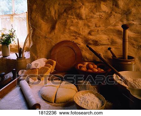 Rolling pin and dough with other ingredients, Ireland View Large Photo Image Stock Photograph - Rolling pin and dough with other ingredients, Ireland. Fotosearch