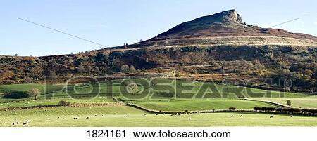 Roseberry Topping Hill, Yorkshire, England View Large Photo Image Stock Image - Roseberry Topping Hill, Yorkshire, England . Fotosearch