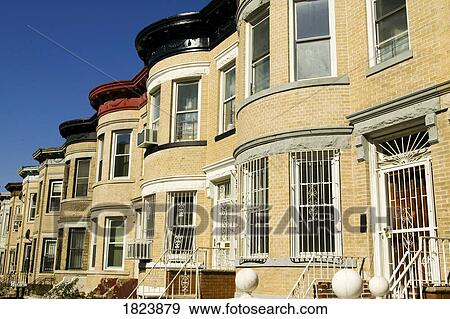 Row houses in New York City, New York, USA View Large Photo Image Stock Photo - Row houses in New York City, New York, USA. Fotosearch