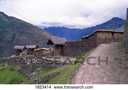 Sacred Valley of the Incas, Peru, South America, stone buildings View Large Photo Image Picture - Sacred Valley of the Incas, Peru, South America, stone buildings. Fotosearch