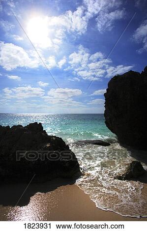 Sandy shore and seascape View Large Photo Image Stock Image - Sandy shore and seascape. Fotosearch