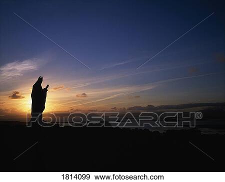 Sculpture of St. Patrick, and view of Clew Bay from Croagh Patrick, Co Mayo, Ireland View Large Photo Image Stock Photo - Sculpture of St. Patrick, and view of Clew Bay from Croagh Patrick, Co Mayo, Ireland. Fotosearch