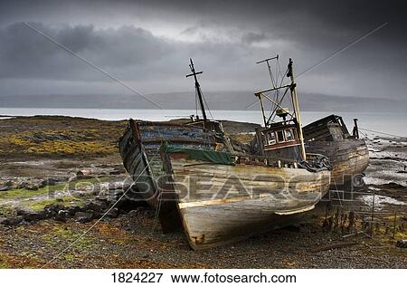 Shipwreck, Isle of Mull, Scotland View Large Photo Image Stock Photo - Shipwreck, Isle of Mull, Scotland. Fotosearch