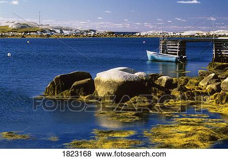 Stock Photo - Shoreline at West Dover, Nova Scotia, Canada. Fotosearch