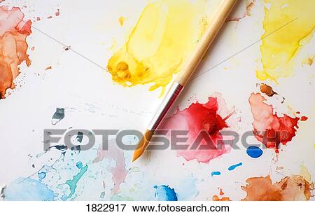 Splashes of paint on a canvas View Large Photo Image Stock Photo - Splashes of paint on a canvas. Fotosearch