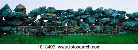 Stone wall, Ireland View Large Photo Image Stock Image - Stone wall, Ireland. Fotosearch