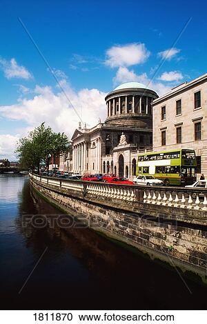 Stock Image - The Four Courts, Dublin, Ireland. Fotosearch