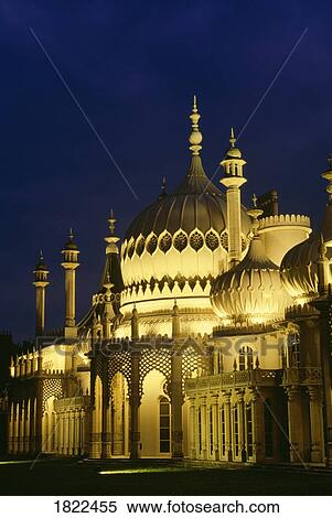 The Royal Pavilion at night, Brighton, England View Large Photo Image Stock Photography - The Royal Pavilion at night, Brighton, England. Fotosearch