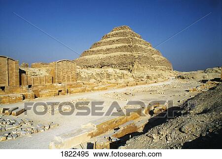 Stock Photography - The Step Pyramid of Djoser, Saqqarah, Egypt. Fotosearch