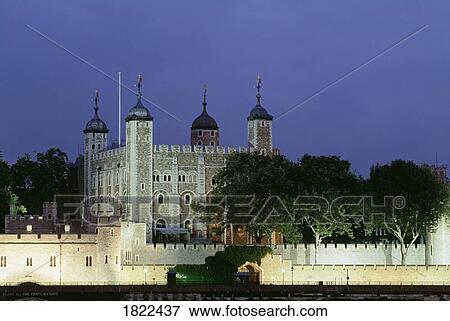 The Tower of London at Night, London, England View Large Photo Image Stock Photo - The Tower of London at Night, London, England. Fotosearch