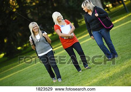 Stock Photo - Three teenage girls. Fotosearch