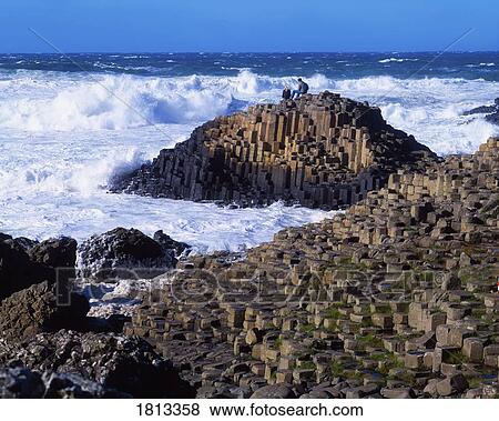 Tourism at The Giant's Causeway, Co Antrim, Ireland View Large Photo Image Stock Photo - Tourism at The Giant's Causeway, Co Antrim, Ireland. Fotosearch