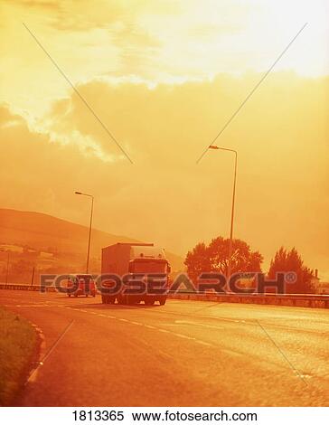 Truck on main road, Ireland View Large Photo Image Stock Photography - Truck on main road, Ireland. Fotosearch