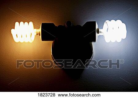 Two different lightbulbs View Large Photo Image Stock Photo - Two different lightbulbs. Fotosearch