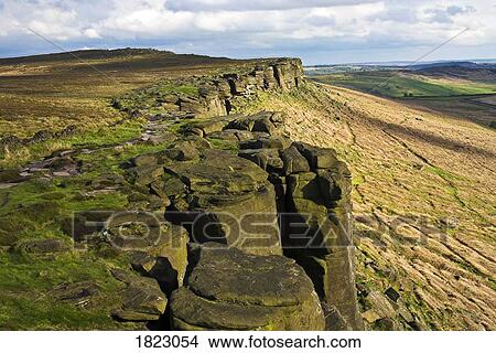 View along Stanage Edge, Derbyshire, UK View Large Photo Image Picture - View along Stanage Edge, Derbyshire, UK . Fotosearch