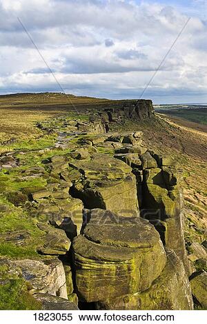 Stock Photography - View along Stanage Edge, Derbyshire, UK . Fotosearch