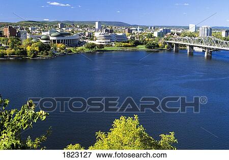 Stock Photo - View of Hull, the Canadian Museum of Civilization, Ottawa, Canada. Fotosearch
