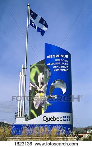 Welcome to Québec sign, Québec, Canada View Large Photo Image Stock Photograph - Welcome to Québec sign, Québec, Canada. Fotosearch
